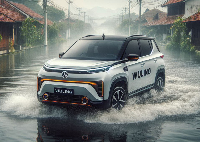 Wuling Buktikan Ketangguhan Mobil Listriknya Aman Melintasi Banjir di Palembang