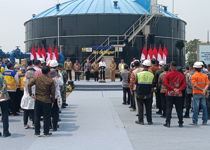 Presiden Joko Widodo Resmikan Spaldt Sei Selayur Palembang