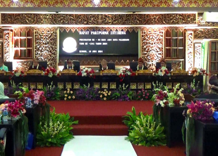 DPRD Kota Palembang Gelar Rapat Paripurna Istimewa Peringati HUT Ke-1341 Kota Palembang 