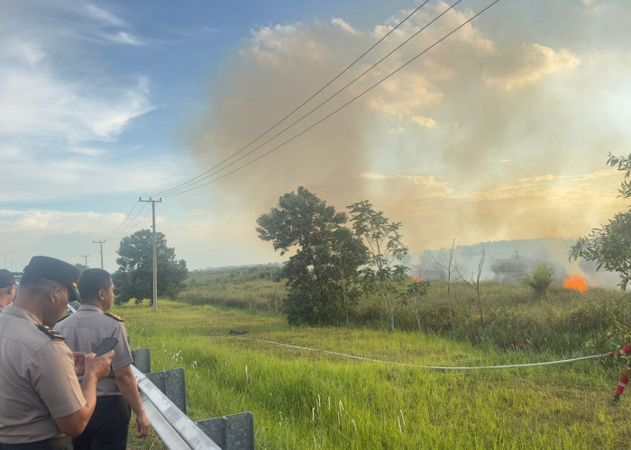Cuaca panas, Polsek Indralaya Laksanakan Mitigasi Karhutla