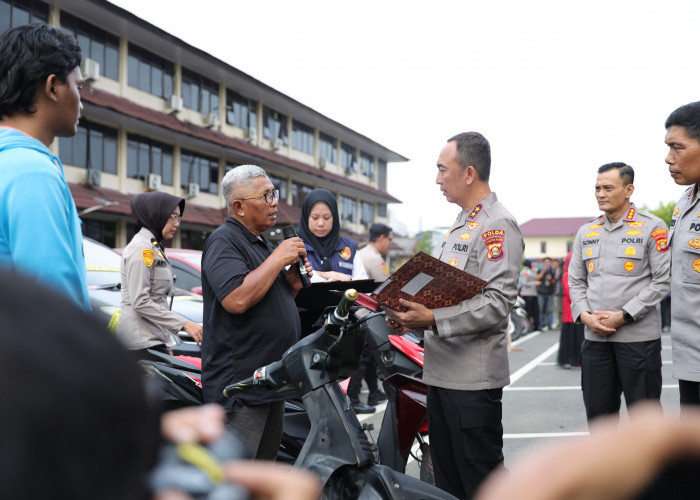 Polda Sumsel Kembalikan Ratusan Kendaraan Curian, Korban Mulai Terima Haknya