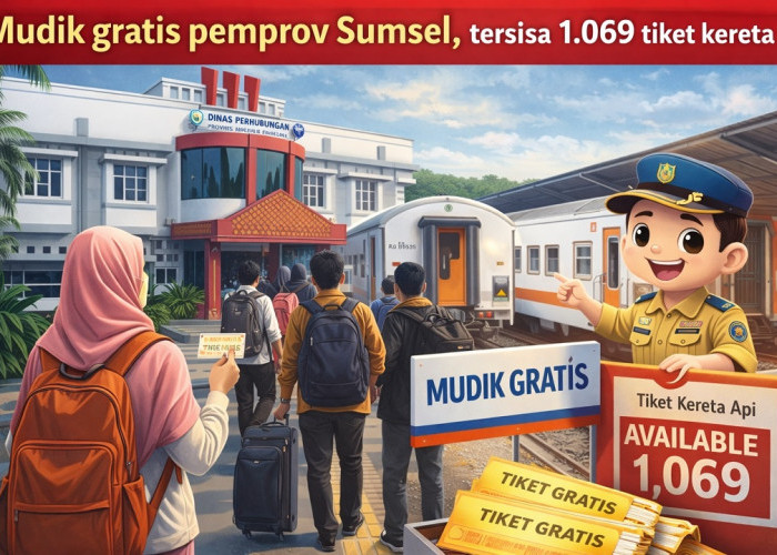 Mudik Gratis Pemprov Sumsel, Tersisa 1.069 Tiket Kereta Api