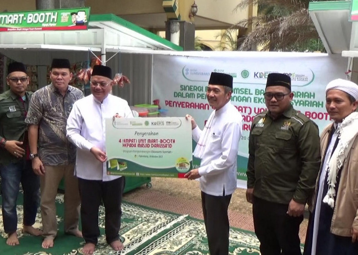 Pj Walikota Palembang Terima 4 Unit Mart Booth dari Bank Sumsel Babel Untuk Berdayakan Ekonomi Umat