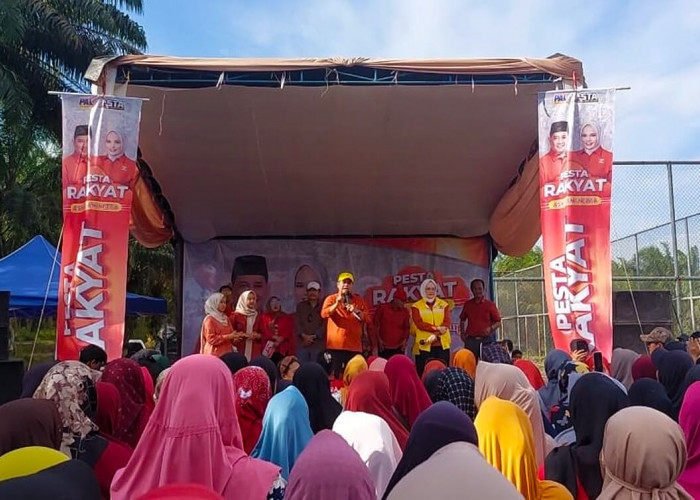 Keseruan Ngeradak Kampung PALTV bersama Pasangan ASTA di Desa Taja Raya Dua Kecamatan Betung