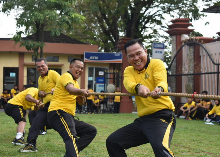 Permainan Tradisional Meriahkan Semarak Bhayangkara ke-80 Polres Muara Enim