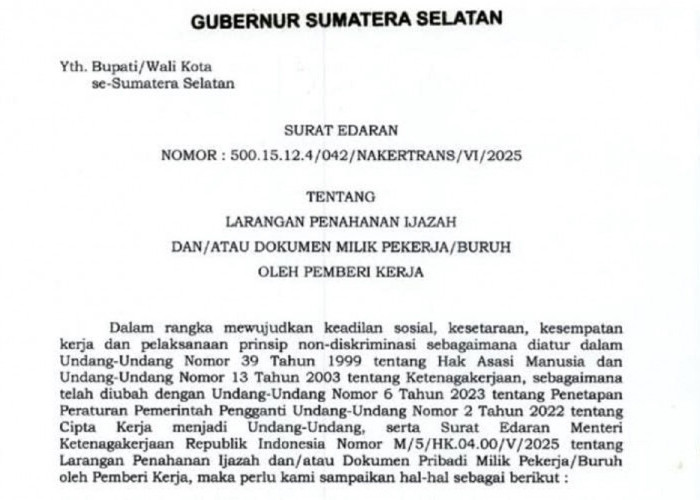Perusahaan Dilarang Menahan Ijazah atau Dokumen sebagai Jaminan Kerja