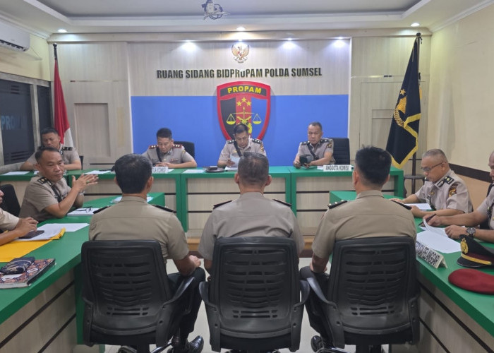 Polda Sumsel Tegaskan Komitmen Bersih-Bersih Internal, Enam Anggota Polisi Jalani Sidang Etik