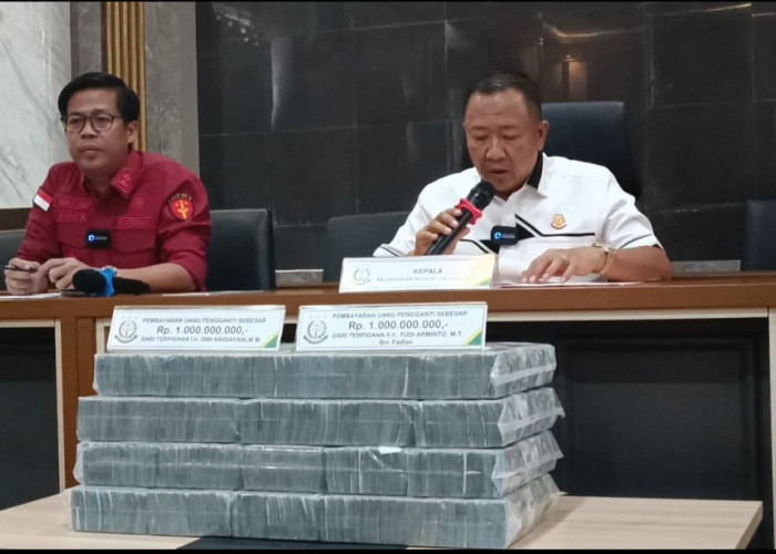 Terpidana Dwi Kridayani dan Yudi Arminto Kembalikan Sebagian Uang Pengganti  Korupsi Masjid Sriwijaya