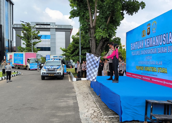 Polda Sumsel Kirim 25 Ton Bantuan Korban Banjir Bandang di Sumatera Utara