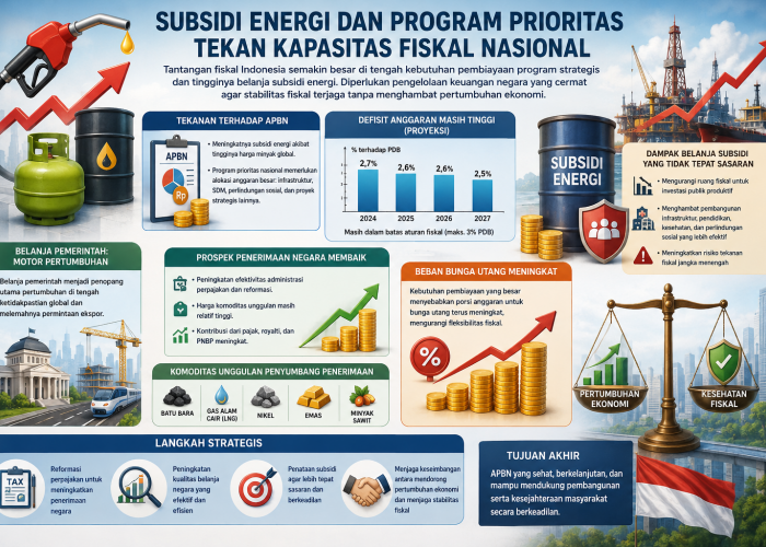 Subsidi Energi dan Program Prioritas Tekan Kapasitas Fiskal Nasional