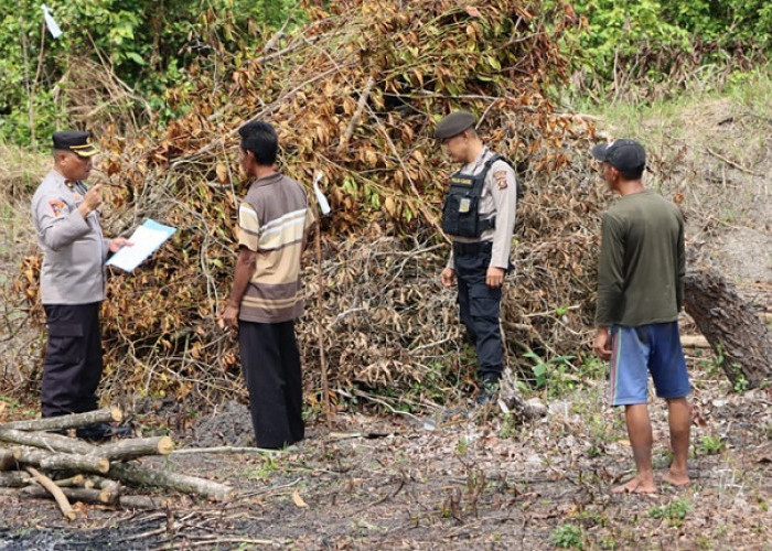 Patroli Polres Ogan Ilir Mendapati Warga akan Melakukan Pembakaran Lahan Kebun