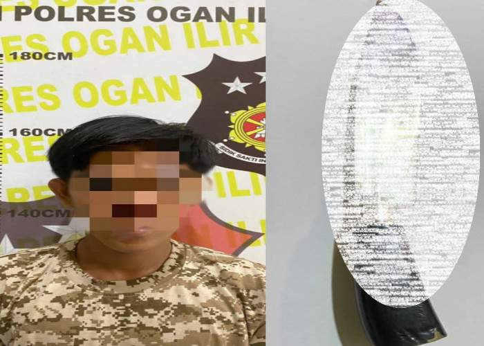 Remaja Bawa Senjata Tajam Ditangkap Saat Patroli Malam di Ogan Ilir