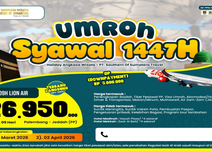 Ayo Daftar! Paket Umroh Syawal 9 Hari Bersama Holiday Angkasa Wisata Tawarkan Harga Terjangkau