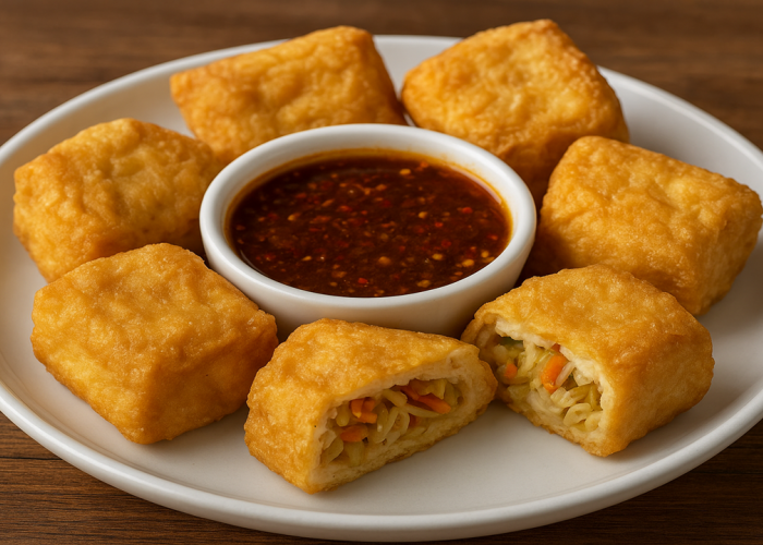 Tahu Isi Goreng Renyah Dipadu Cuko Palembang yang Asam Pedas Manis