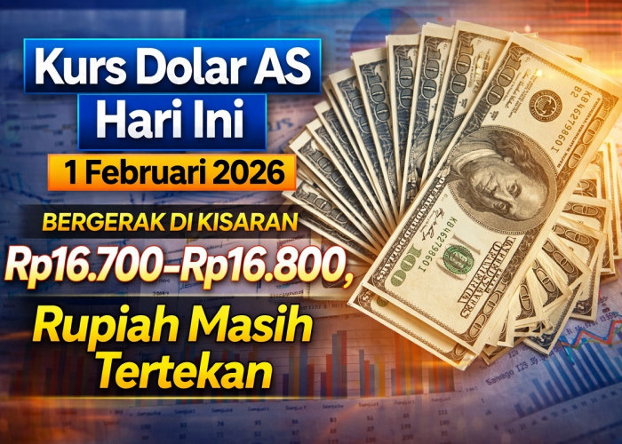 Kurs Dolar AS Hari Ini 1 Februari 2026 Bergerak di Kisaran Rp16.700–Rp16.800, Rupiah Masih Tertekan