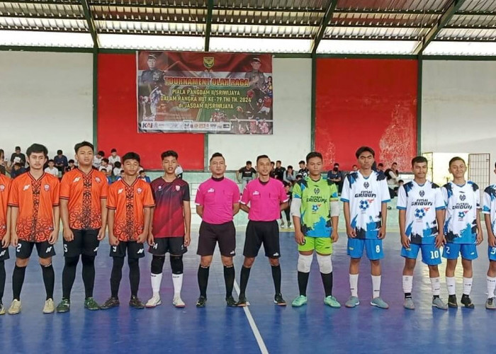 SMK PGRI 2 Palembang Libas SMA Al-Furqan dalam Turnamen Futsal Piala Pangdam II Sriwijaya