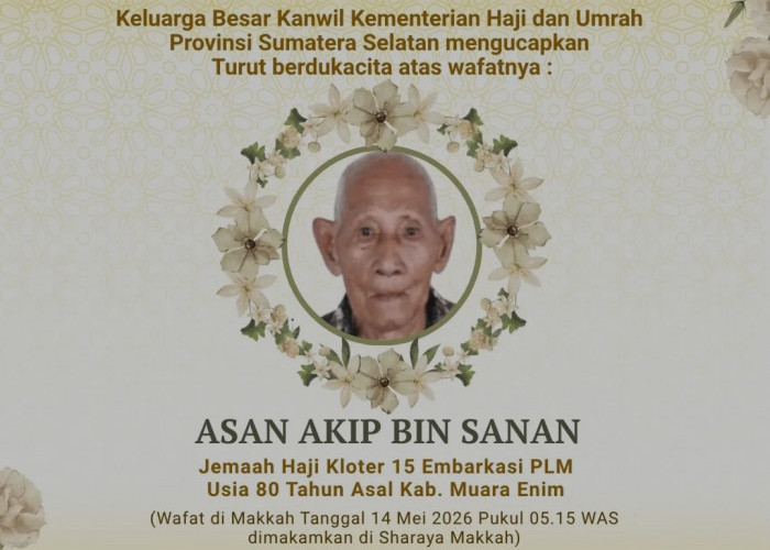 Innalillahi Wa Innalillahi Rojiun, Jemaah Calon Haji Asal Muara Enim Wafat di Makkah