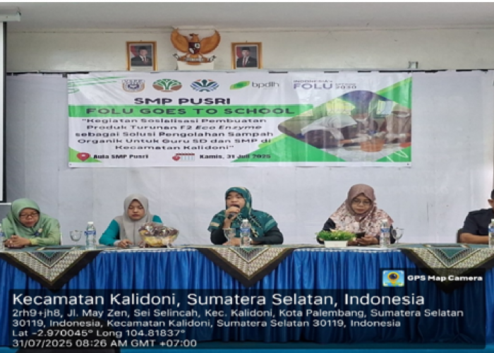SMP PUSRI Gelar Sosialisasi Produk Inovasi Turunan F2 Eco Enzyme bagi   Guru SD dan SMP di Kecamatan Kalidoni