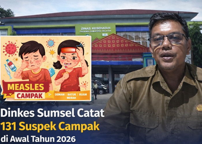 Dinkes Sumsel Catat 131 Suspek Campak di Awal Tahun 2026