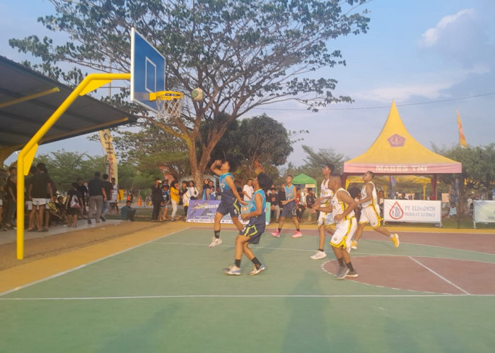 Kalah Tipis, SMK 2 Dipaksa Pulang Tim IGS pada Turnamen Basket 3x3 Piala Pangdam II/Sriwijaya 