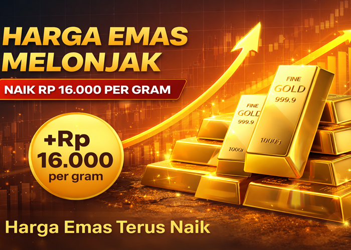 Harga Emas Melonjak 16 Ribu Rupiah Di Awal Tahun