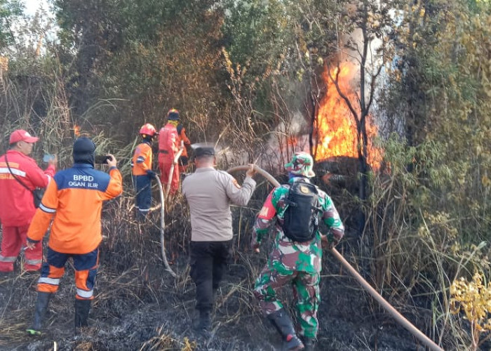 Dua Titik Karhutla Indralaya Berhasil Dipadamkan Tim Gabungan