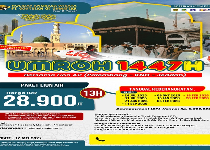 Update Jadwal Umroh Musim 1447 H Bersama Holiday Angkasa Wisata