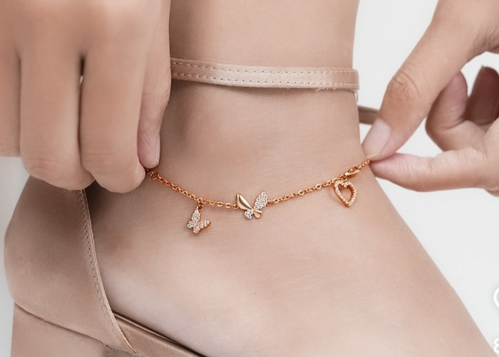 Gelang Kaki Emas Simpel untuk Wanita Modern yang Ingin Tampil Elegan