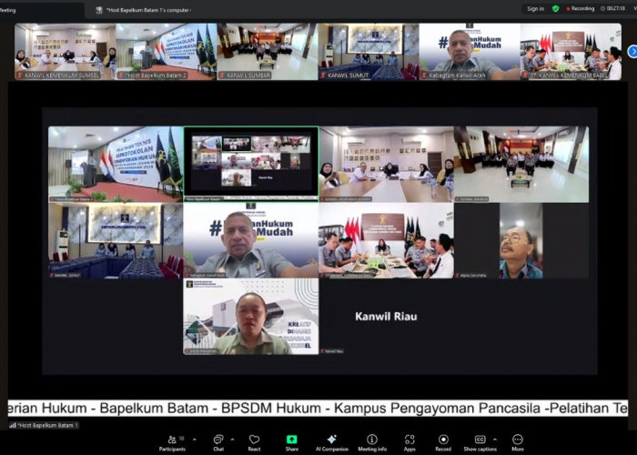 Perkuat SDM Keprotokolan, Kanwil Kemenkum Sumsel Ikuti Pelatihan Teknis Metode Blended Learning