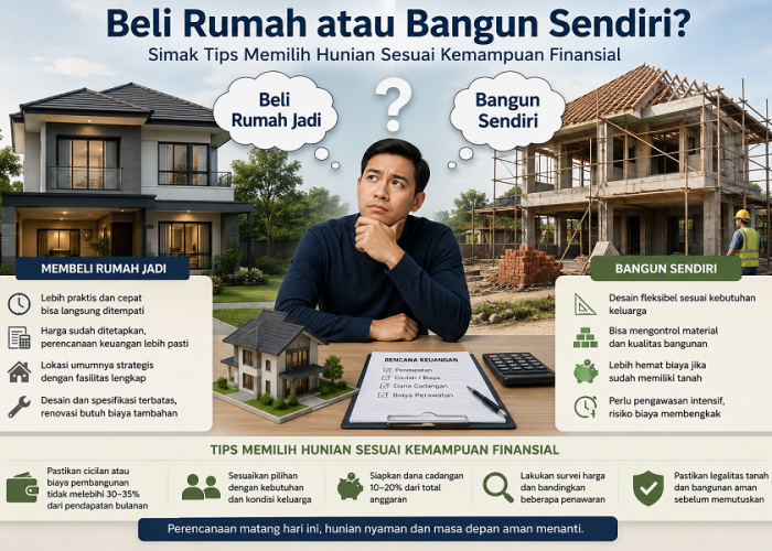Beli Rumah atau Bangun Sendiri? Simak Tips Memilih Hunian Sesuai Kemampuan Finansial