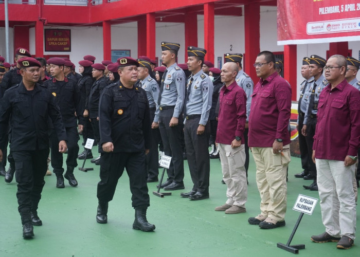 Kemenkumham Sumsel Bersiap, Apel Siaga untuk Pengamanan Lapas Jelang Idul Fitri 1445 H