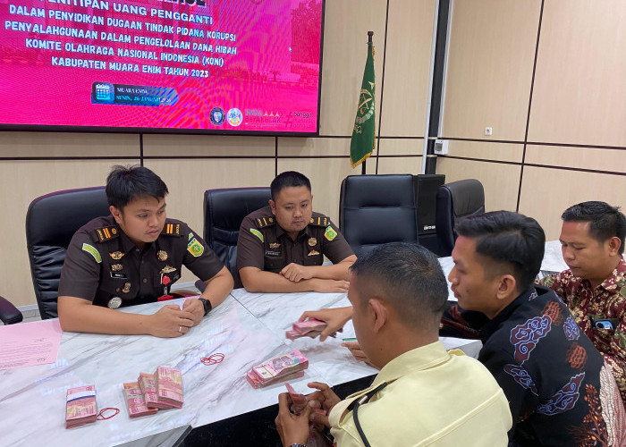 Kasus Dana Hibah KONI, Kejari Muara Enim Terima Penitipan Pengganti Kerugian Negara Rp124 Juta 