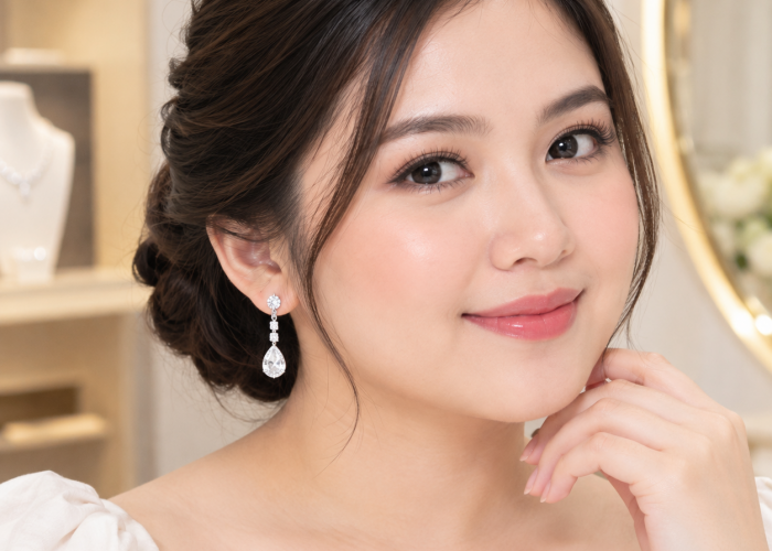 Pilihan Model Anting White Gold yang Cocok untuk Wajah Bulat