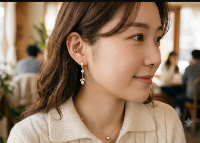 Inspirasi Model Anting Emas Bergaya Korea yang Simpel dan Elegan