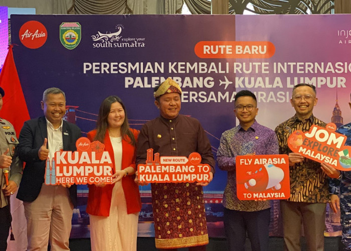 Gubernur Sumsel Resmikan Rute Penerbangan Internasional Palembang–Kuala Lumpur