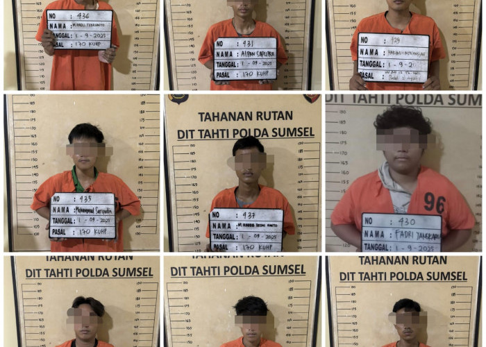 Polda Sumsel Pulangkan 54 Orang Pasca Kericuhan, 9 Resmi Jadi Tersangka