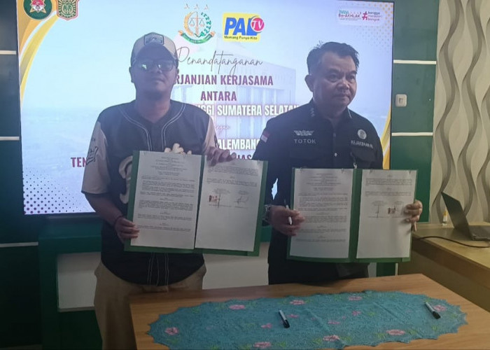 Program Jaksa Menyapa Berlanjut, PAL TV dan Kejati Sumsel Tandatangani MoU