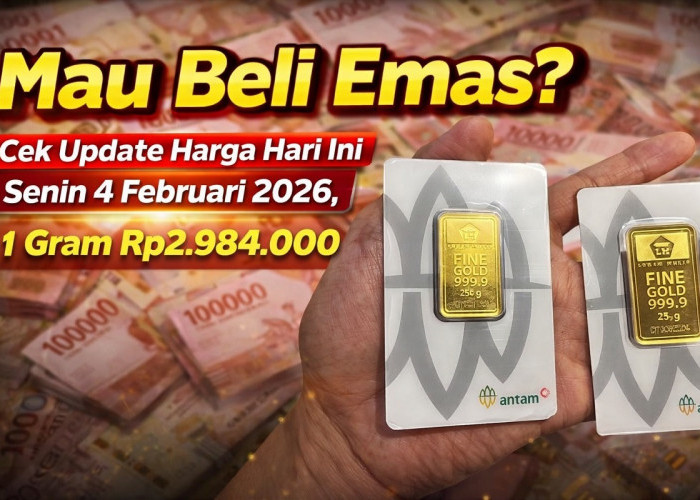 Mau Beli Emas? Cek Update Harga Hari Ini Senin 4 Februari 2026, 1 Gram Rp2.984.000