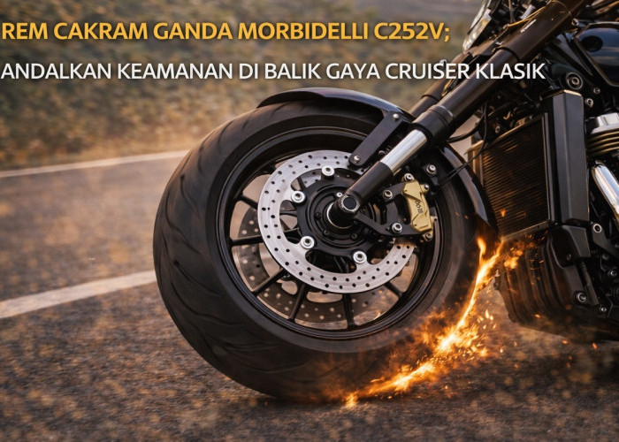 Rem Cakram Ganda Morbidelli C252V, Andalkan Keamanan di Balik Gaya Cruiser Klasik