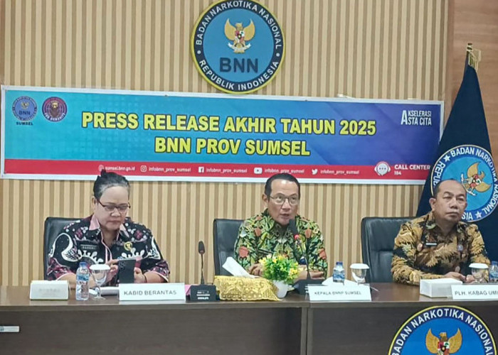BNNP Sumsel Lampaui Target Pengungkapan Kasus Narkoba Sepanjang 2025