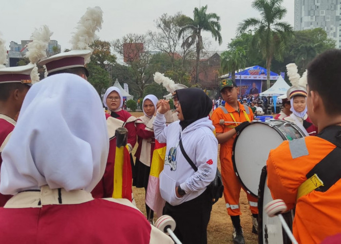 Keren, Tim Drum Band SMA Muhammadiyah 2 Palembang Semarakkan Jalan Sehat PALTV Bersama Achmad Hafisz Tohir