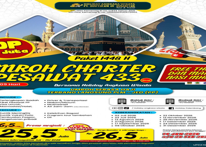 Terbaru,Holiday Angkasa Wisata Update Jadwal Umroh Charter Lion Air Paket 9 Hari Musim 1448 H