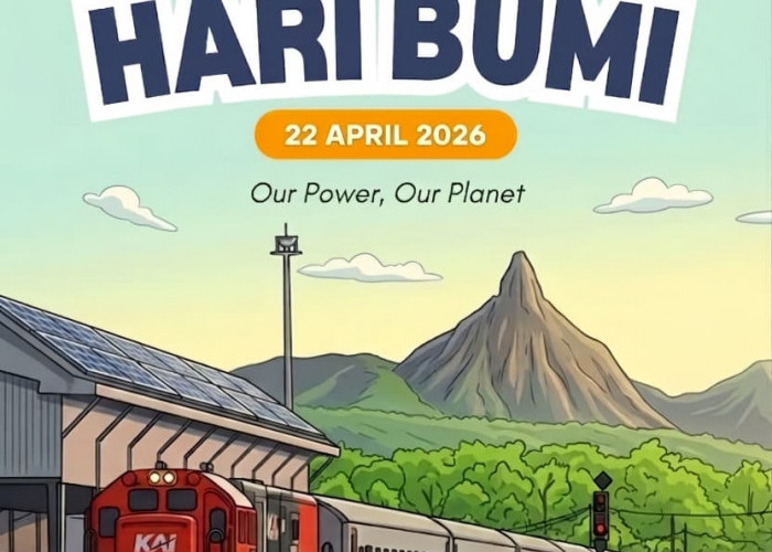 Peringati Hari Bumi Sedunia 2026, KAI Divre III Palembang Dukung Penguatan Transportasi Hijau