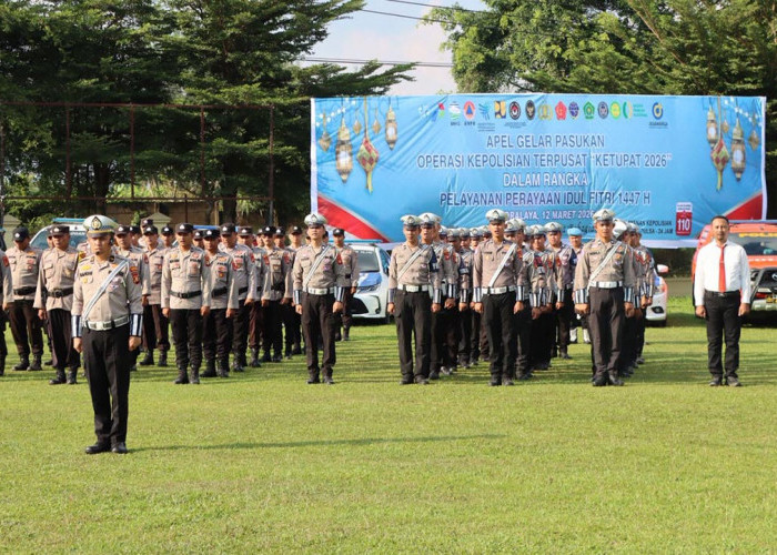 Polres Ogan Ilir Gelar Apel Pasukan Operasi Ketupat 2026, Jamin Keamanan Pemudik