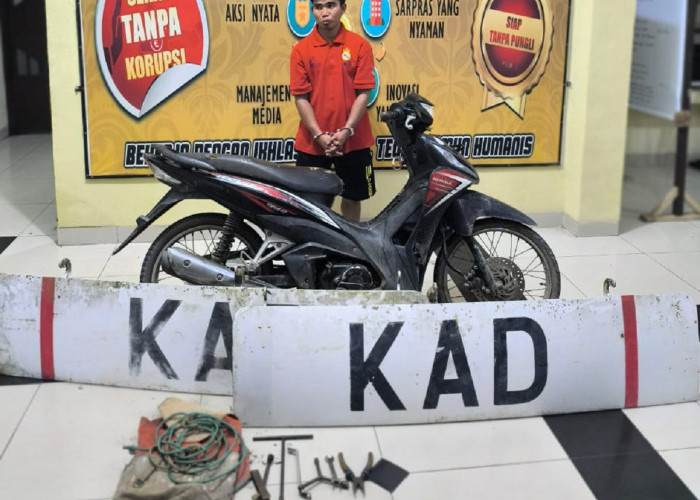  Pencuri Body Panel Pesawat Icon Wisata di Kota Prabumulih Ditangkap Polisi
