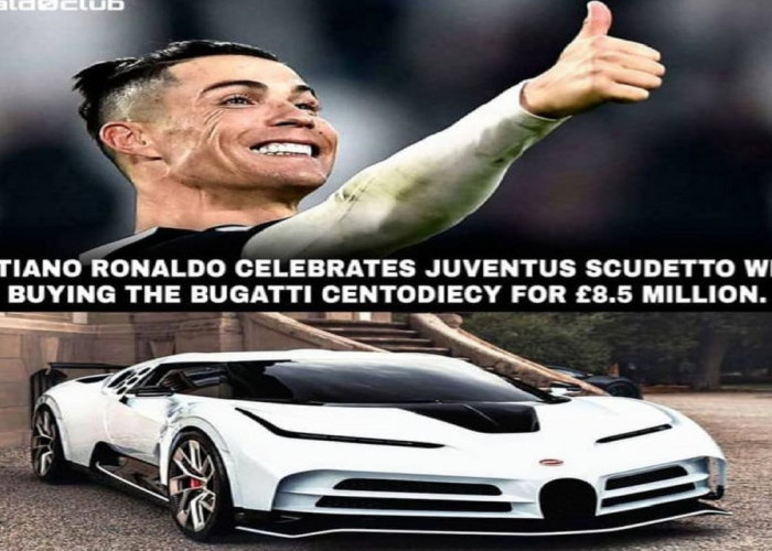 Mobil Ini Hanya Ada 10 Biji di Dunia ! Ronaldo Salah Satu Yang Punya Bugatti Centodieci