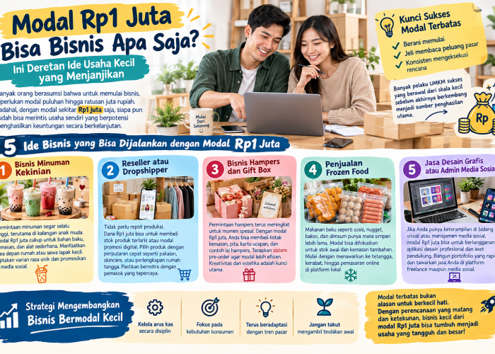 Modal Rp1 Juta Bisa Bisnis Apa Saja? Ini Deretan Ide Usaha Kecil yang Menjanjikan
