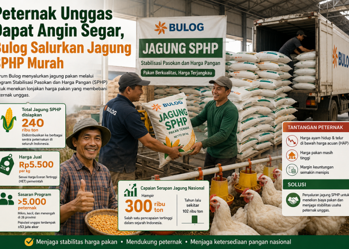 Peternak Unggas Dapat Angin Segar, Bulog Salurkan Jagung SPHP Murah