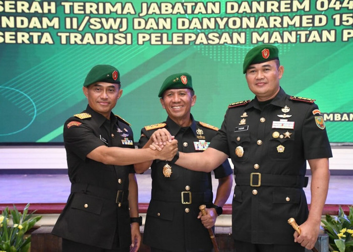 Pimpin Sertijab Danrem 044 Gapo, Pangdam II Sriwijaya Ingatkan Netralitas TNI pada Pemilu 2024