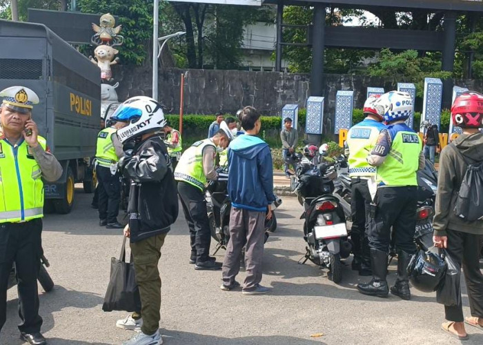 13 Unit Kendaraan Roda Dua Terjaring Razia Satlantas Polrestabes Palembang